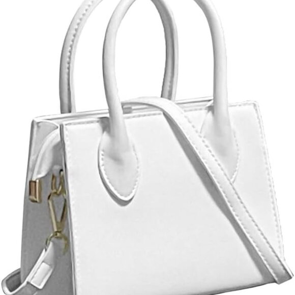 Small Faux Leather Crossbody Tote for Women Compact Mini Handbag - Picture 2 of 5